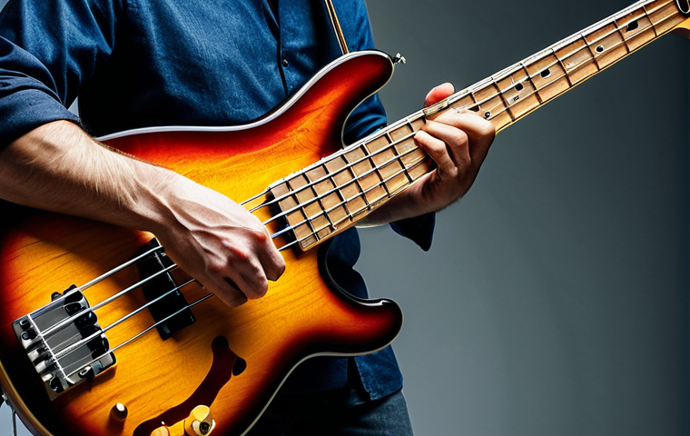 Maple Bass - Clarity and Brilliance**
"A professional musician playing a beautifully crafted bass guitar with a flamed maple body in a well-lit recording studio, fully clothed, appropriate attire, safe for work, perfect anatomy, natural proportions, professional photography, high quality. The bass has a clear, bright tone, showcasing its suitability for rock or funk music, modest clothing."
**