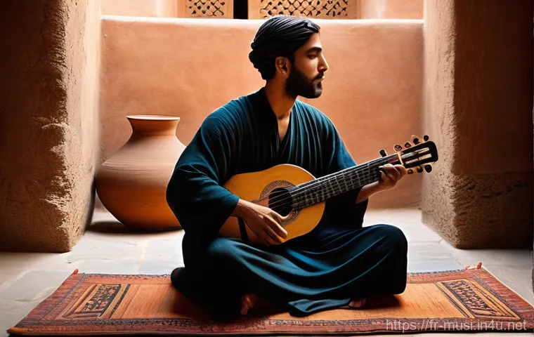 기타의 역사 - **Ancient Echoes: The Oud Player**
A serene, historically accurate depiction of a skilled male m...