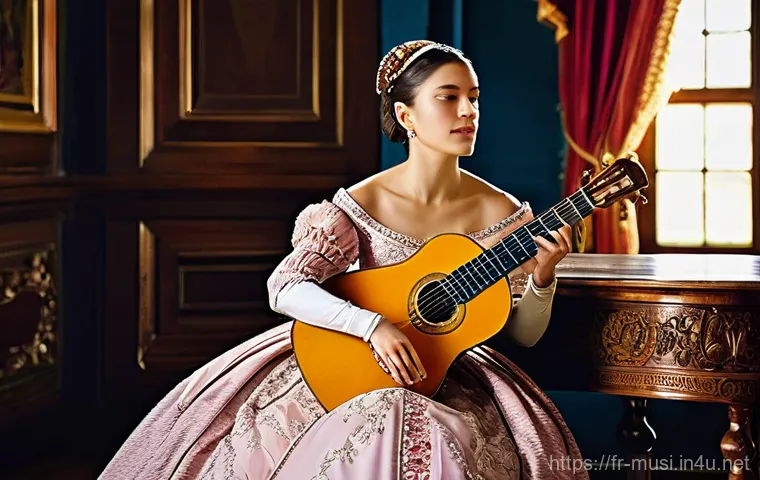 기타의 역사 - **Ancient Echoes: The Oud Player**
    A serene, historically accurate depiction of a skilled male m...