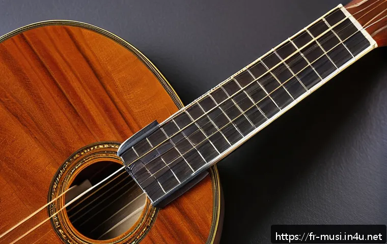 기타 교체 가능한 부품 - A detailed close-up of a classical guitar headstock being maintained: nylon strings being carefully ...